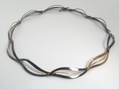 black rhodium sterling silver gold diamond bracelet